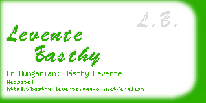 levente basthy business card