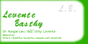 levente basthy business card